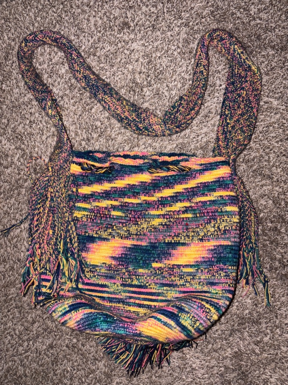 Handwoven Multicolor Boho Crossbody Bag